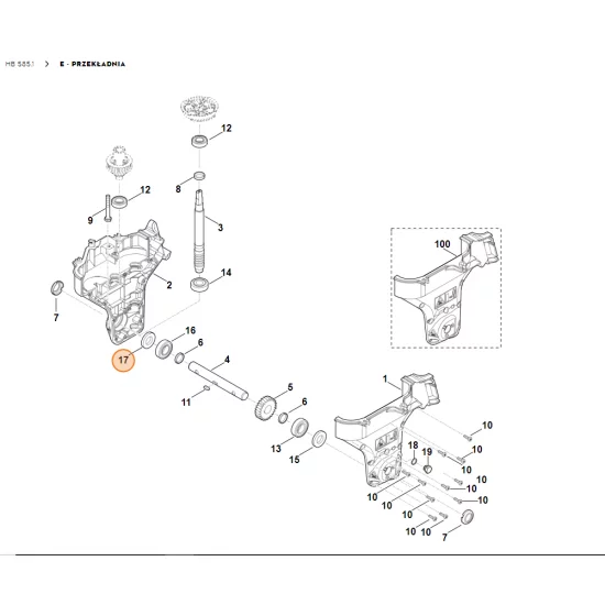 STIHL Glebogryzarka MH445.0 Pierścień uszczelniający AS25x47x7 9630 003 2930